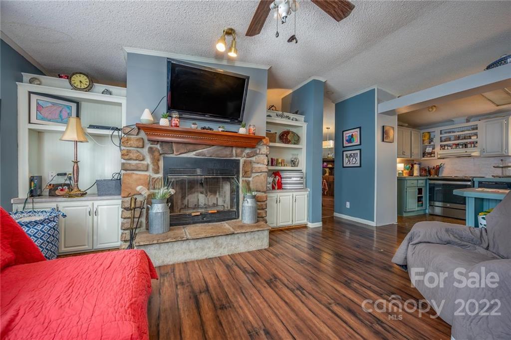 280 Highway 9 Mill Spring, NC 28756 - Photo 4 of 18 a living room with furniture and a fireplace or television