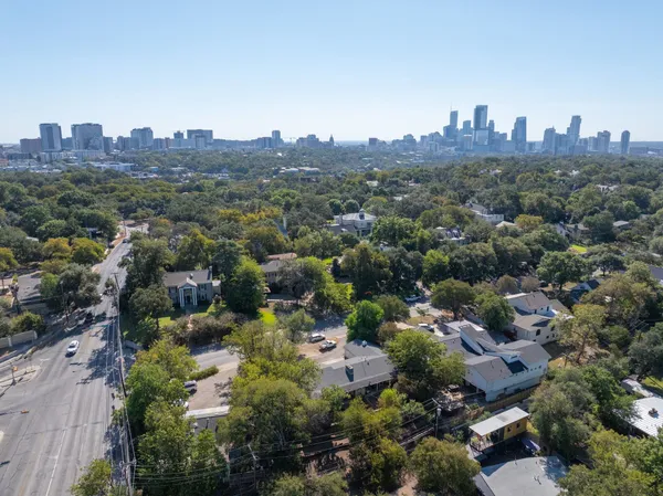 an aerial view of a city