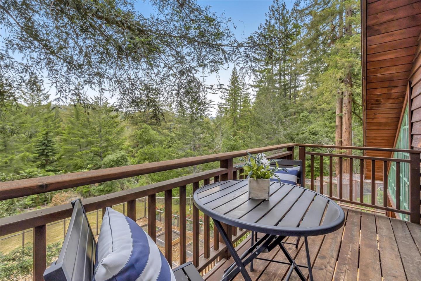 303 Midway Ranch Road Boulder Creek, CA 95006 - Photo 16 of 32 a view of a two chairs in the balcony