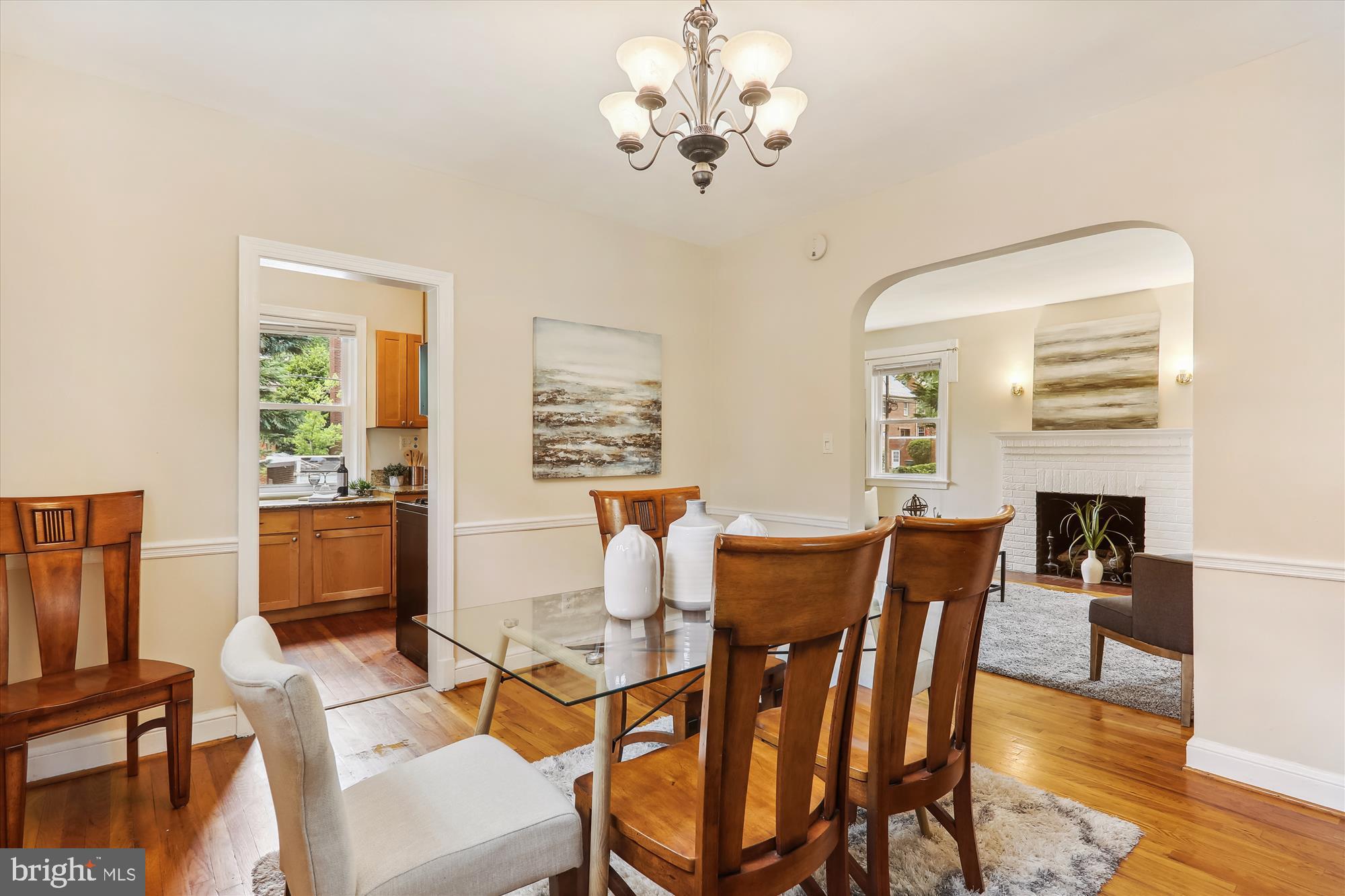 1373 Tuckerman Street Northwest Washington, DC 20011 - Photo 11 of 27 a view of a dining room with furniture window and wooden floor