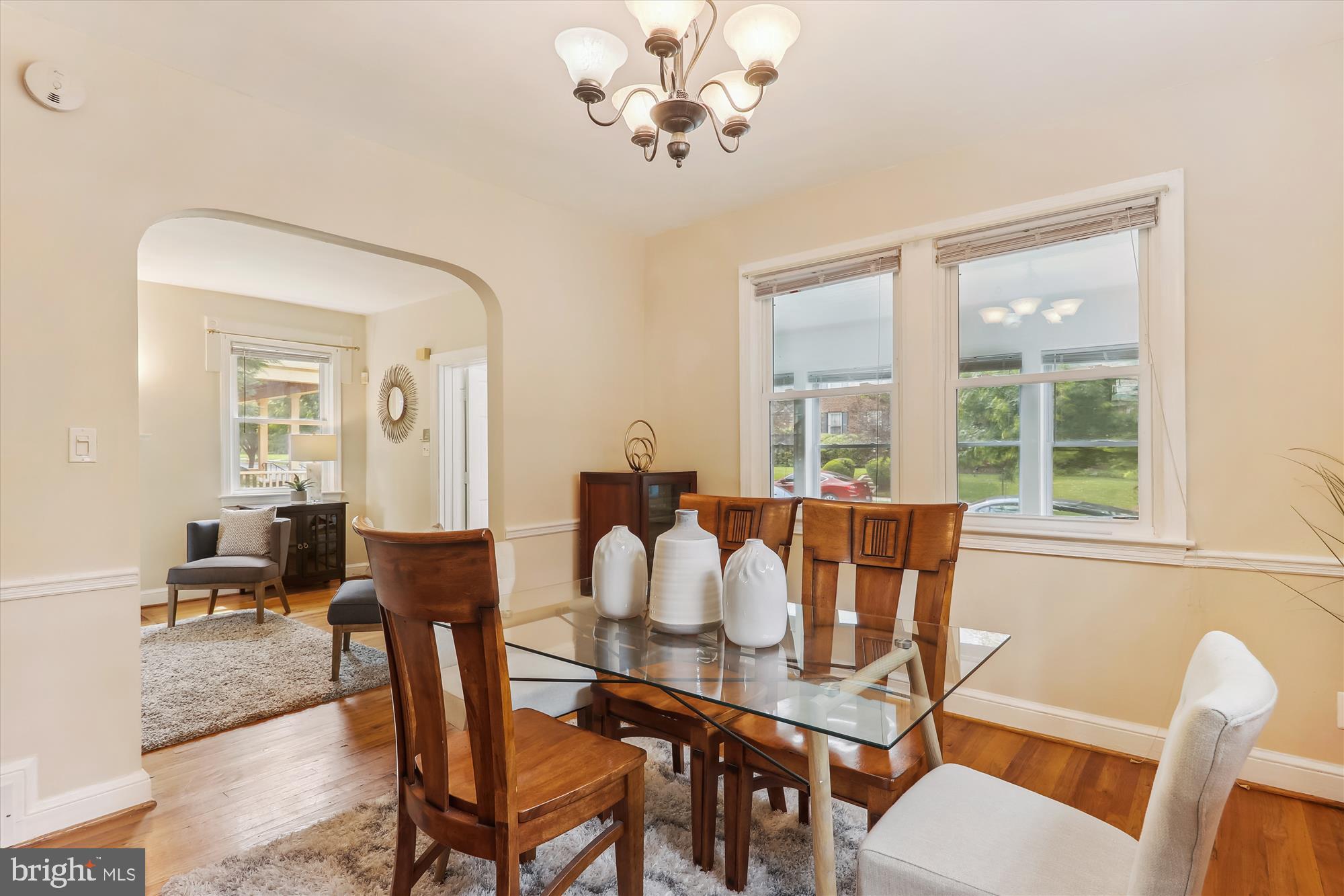 1373 Tuckerman Street Northwest Washington, DC 20011 - Photo 12 of 27 a view of a dining room with furniture a chandelier and wooden floor