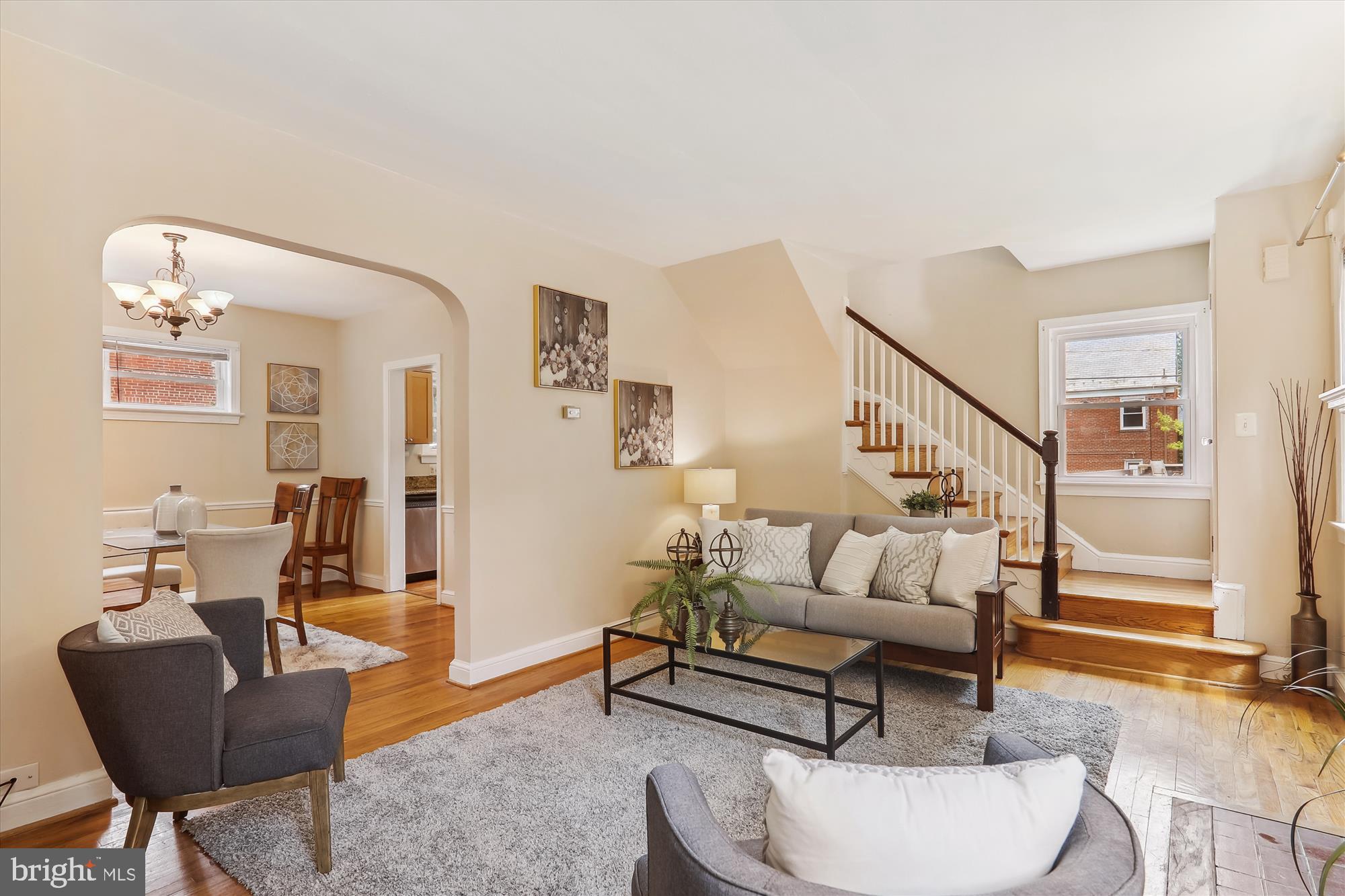1373 Tuckerman Street Northwest Washington, DC 20011 - Photo 9 of 27 a living room with furniture and wooden floor