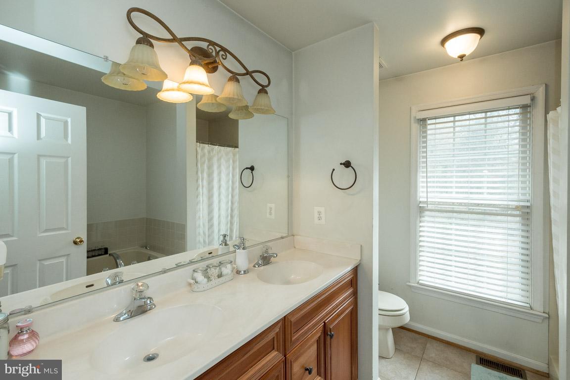 8339 Kines Road Warrenton, VA 20187 - Photo 16 of 19 a bathroom with a sink a toilet and a mirror