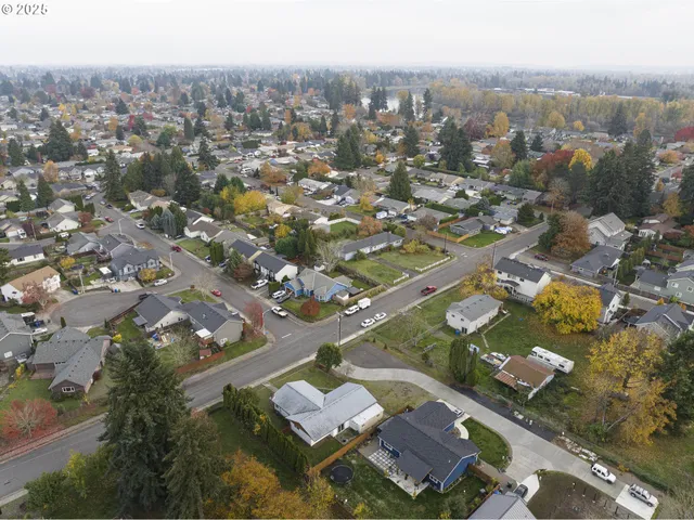 an aerial view of multiple house