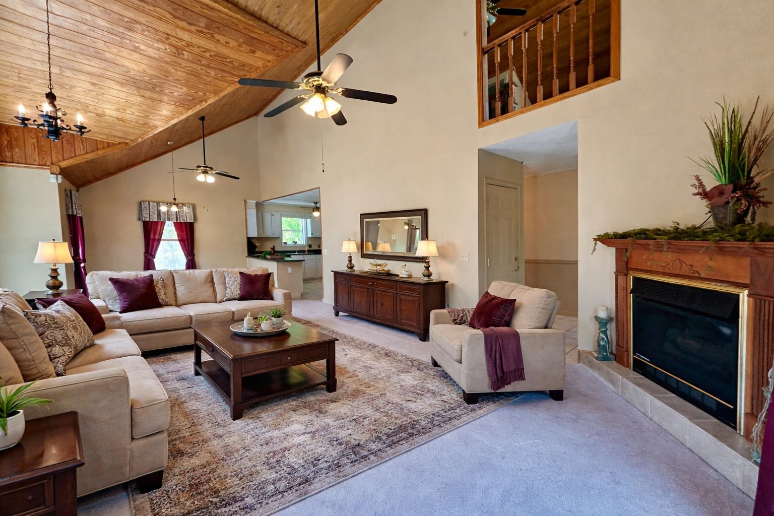 720 Riverside Lane Crump, TN 38327 - Photo 5 of 39 a living room with furniture and a fireplace