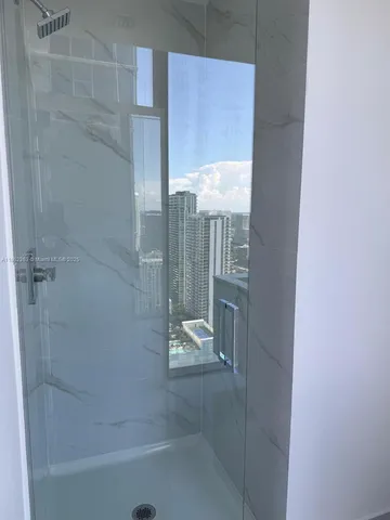 a bathroom with a tub