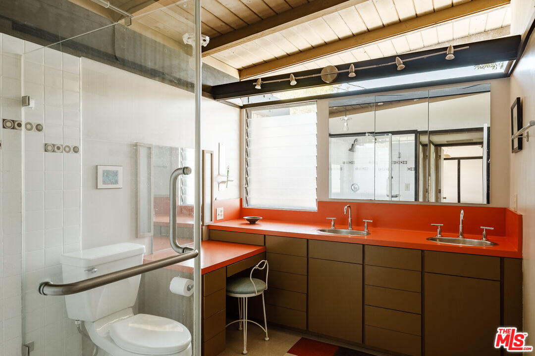 2 Seahurst Road Rolling Hills Estates, CA 90274 - Photo 39 of 54 a bathroom with a sink and a mirror