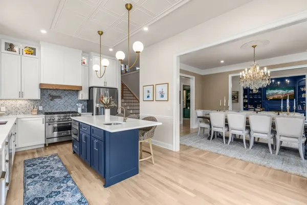 a kitchen with lots of counter top space