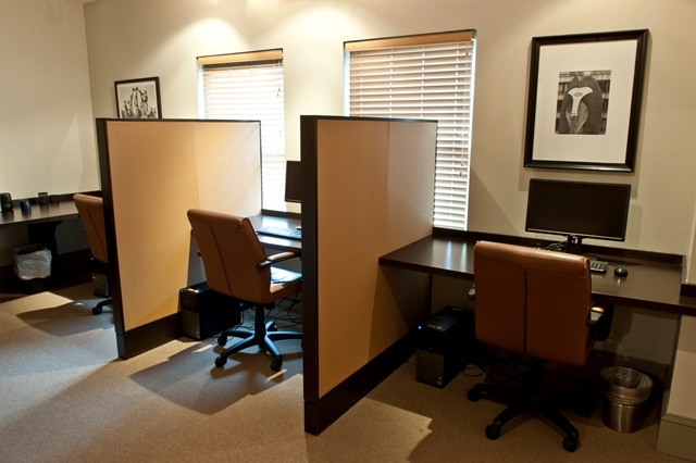 1801 Tower Drive, Unit E243 Glenview, IL 60026 - Photo 22 of 26 a view of workspace with wooden floor windows