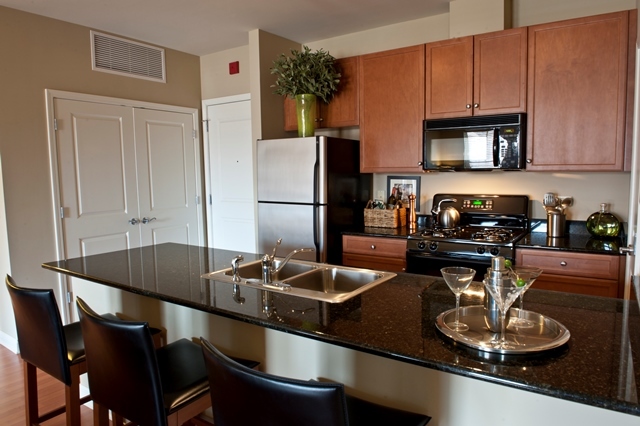 1801 Tower Drive, Unit E243 Glenview, IL 60026 - Photo 4 of 26 a kitchen with a sink refrigerator and cabinets