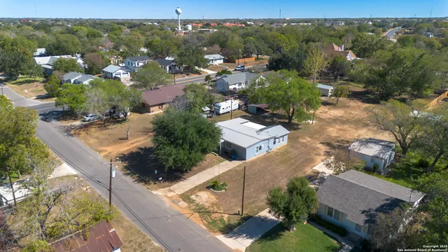 an aerial view of multiple house