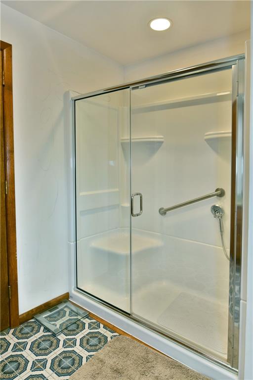 108 Davis Lane Freedom, PA 15042 - Photo 34 of 50 a bathroom with a glass shower door