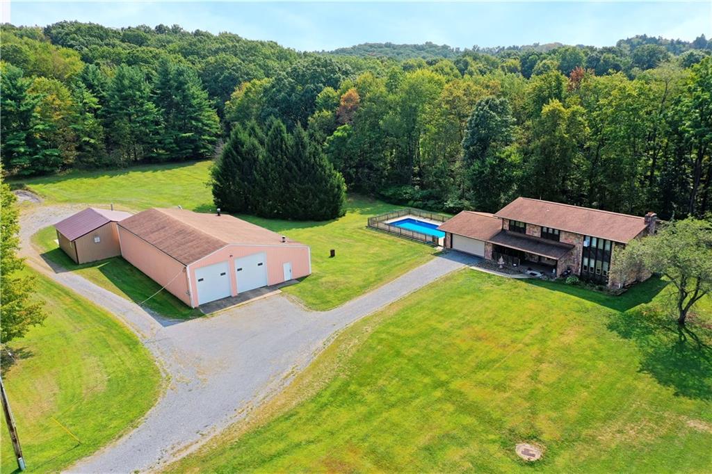 108 Davis Lane Freedom, PA 15042 - Photo 48 of 50 aerial view of a house with pool and a yard