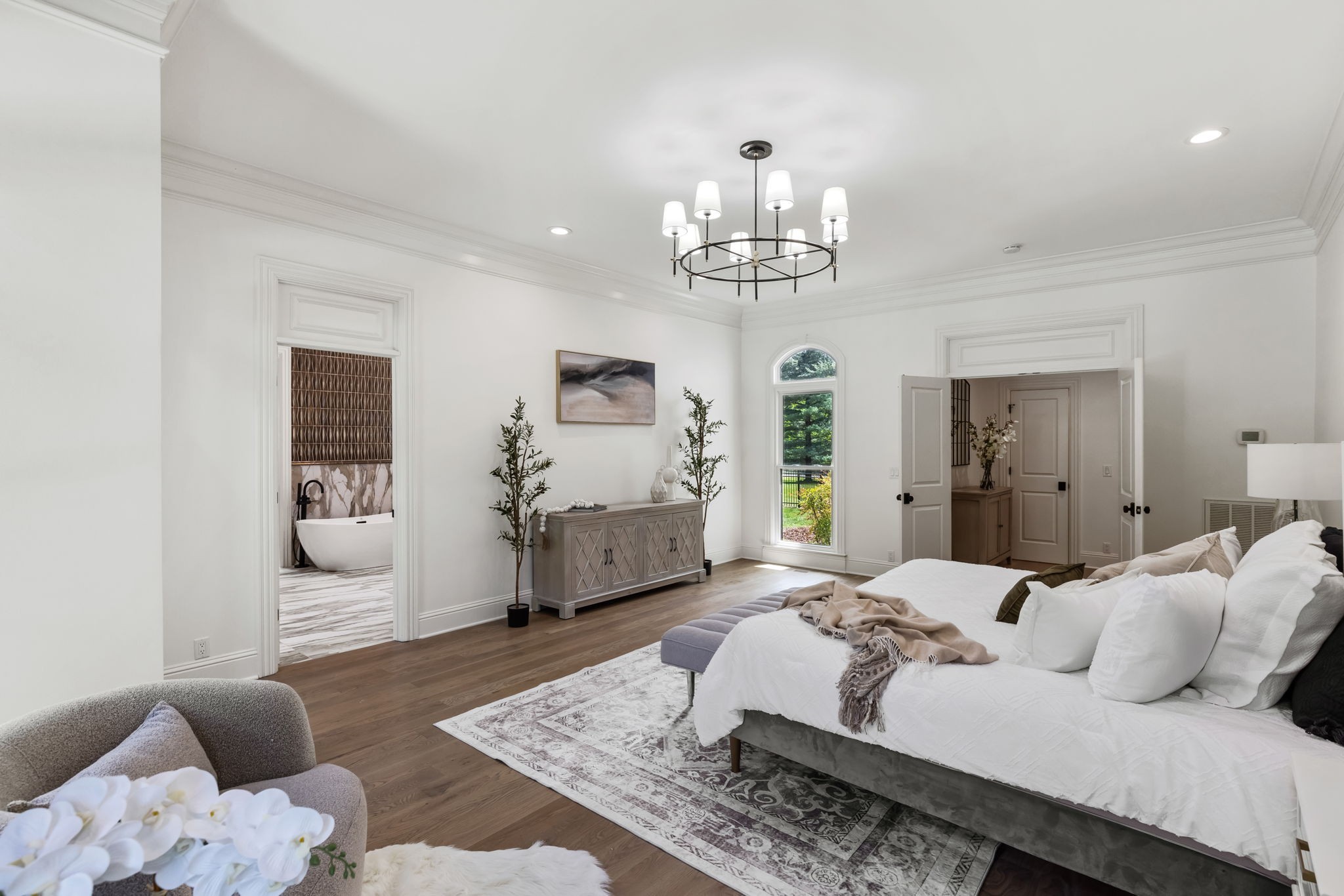 9050 Split Log Road Brentwood, TN 37027 - Photo 26 of 69 a bedroom with a bed a couch and dresser