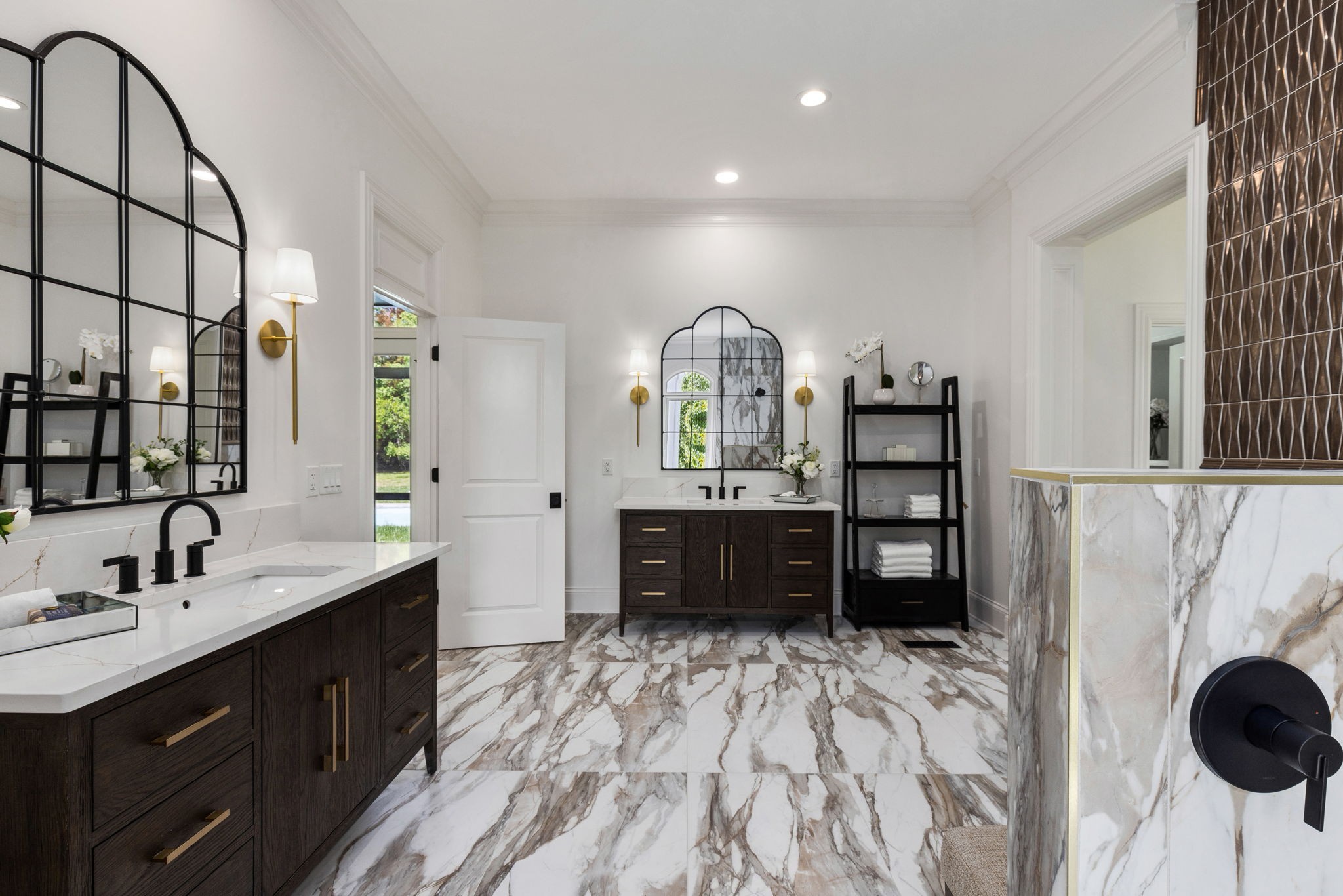 9050 Split Log Road Brentwood, TN 37027 - Photo 30 of 69 a spacious bathroom with a sink double vanity and a mirror