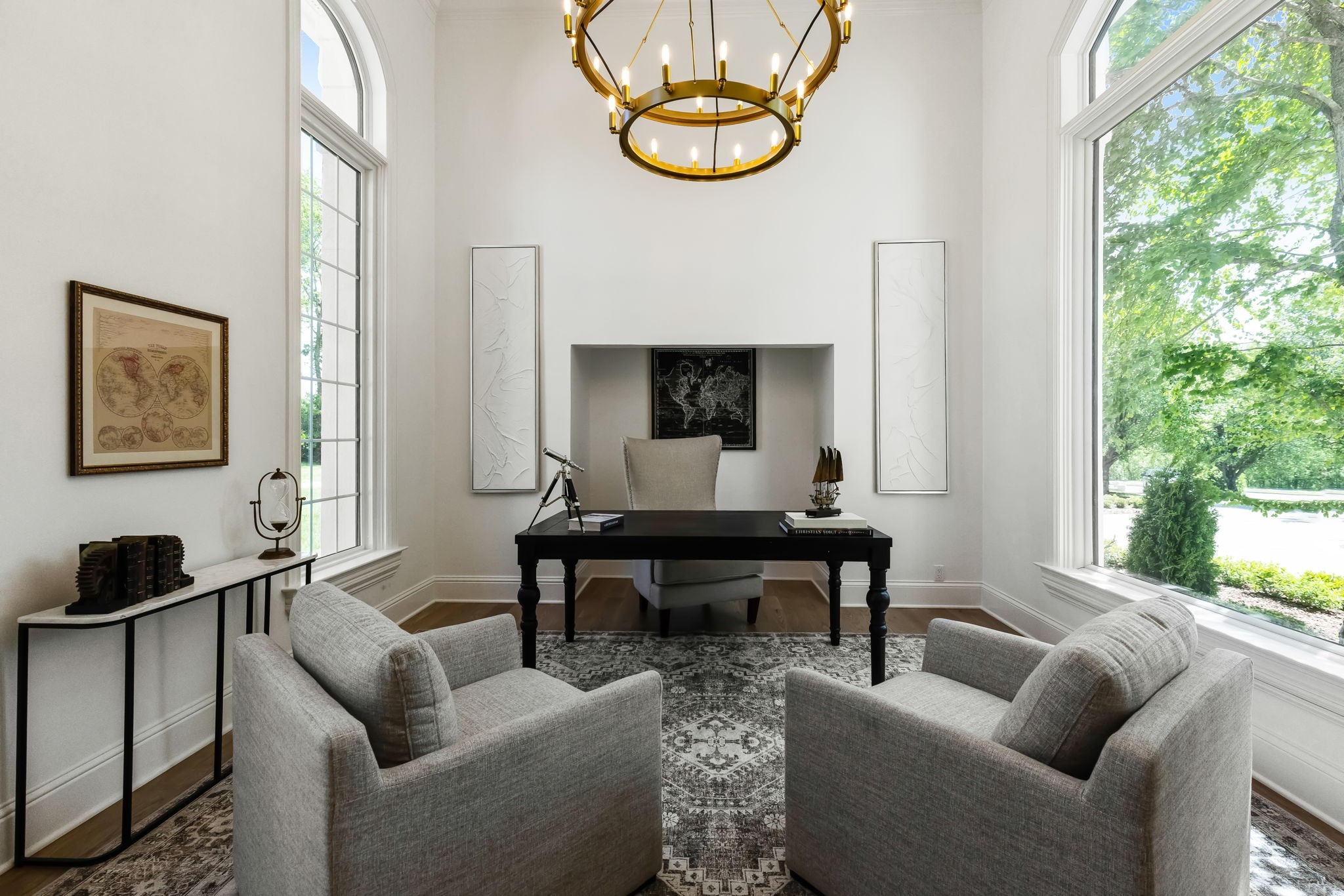 9050 Split Log Road Brentwood, TN 37027 - Photo 7 of 69 a living room with furniture a window and a fireplace