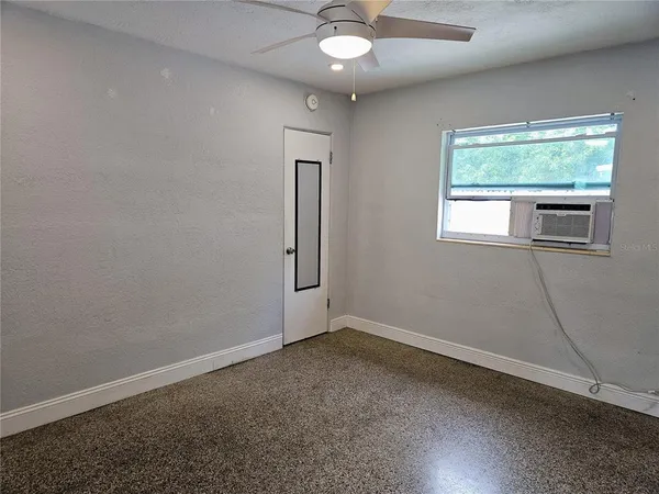 an empty room with a window