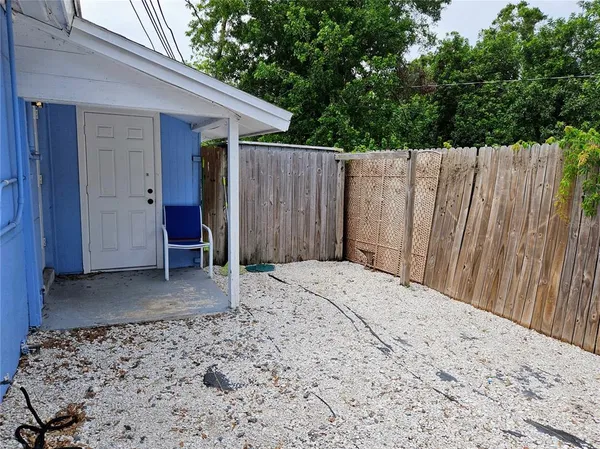 a backyard of a house