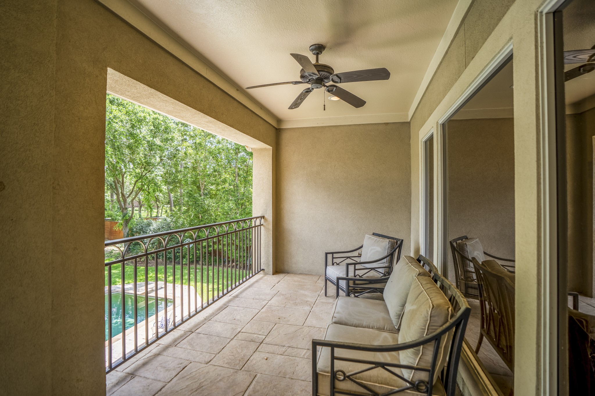 8806 Sterling Gate Circle Spring, TX 77379 - Photo 35 of 40 Just off the second floor game room is this second balcony that overlooks the back yard. You will love all the balconies and covered patios of this home.