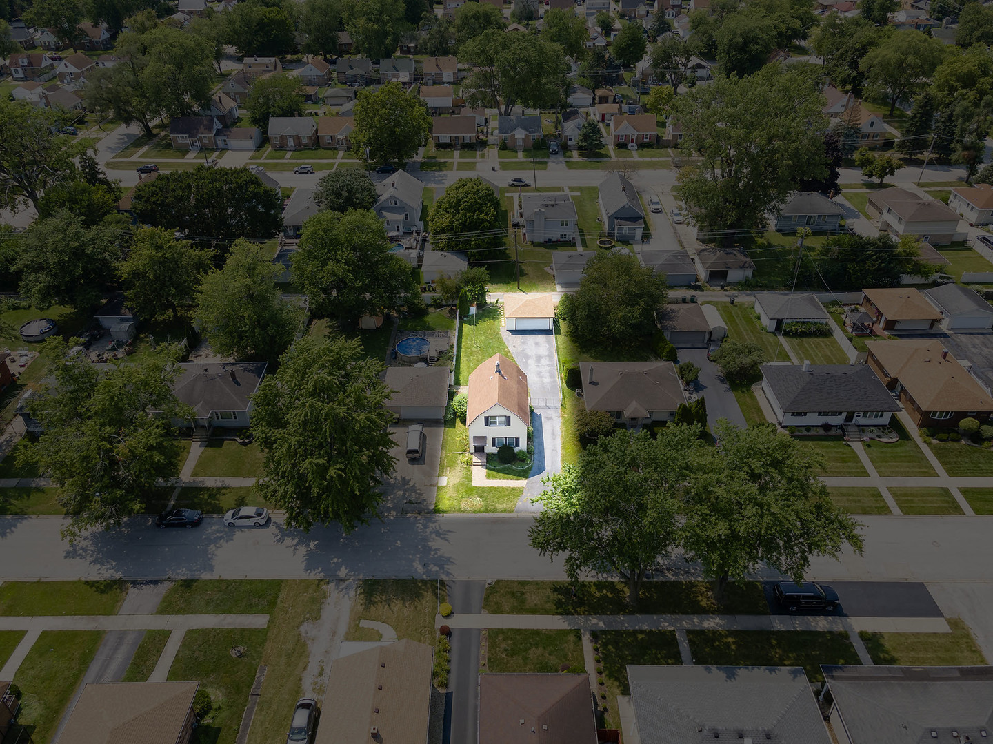 17836 Wildwood Avenue Lansing, IL 60438 - Photo 4 of 22 an aerial view of a house with swimming pool outdoor seating and yard