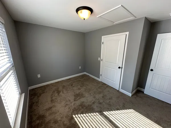 an empty room with a window