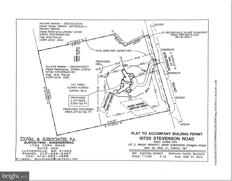 10720 Stevenson Road Stevenson, MD 21153 - Photo 62 of 64 Site plan for 10720 Stevenson Road