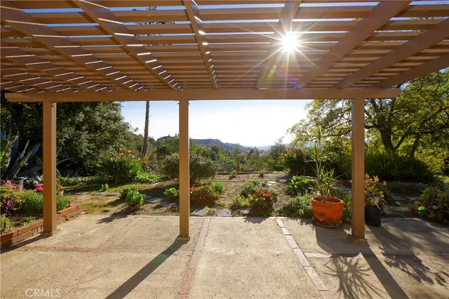 a view of swimming pool from a balcony