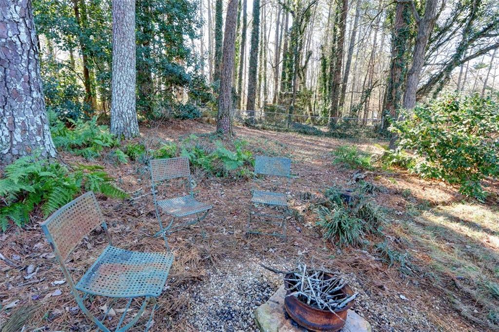 253 Newport Road Southwest Lilburn, GA 30047 - Photo 28 of 40 a view of a backyard with plants and trees