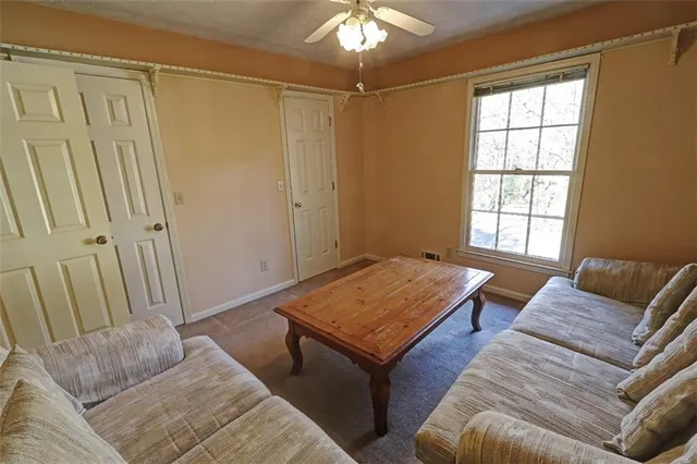 a house view with a garden space