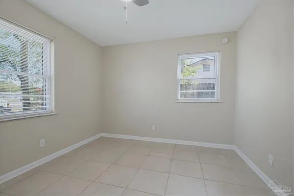 an empty room with a window