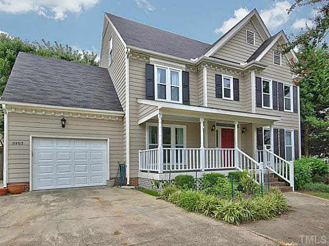 2405 Cookshire Drive Raleigh, NC 27604 - Photo 2 of 25 Enjoy the NC weather from your covered front porch. You also have a garage that opens right into the kitchen.