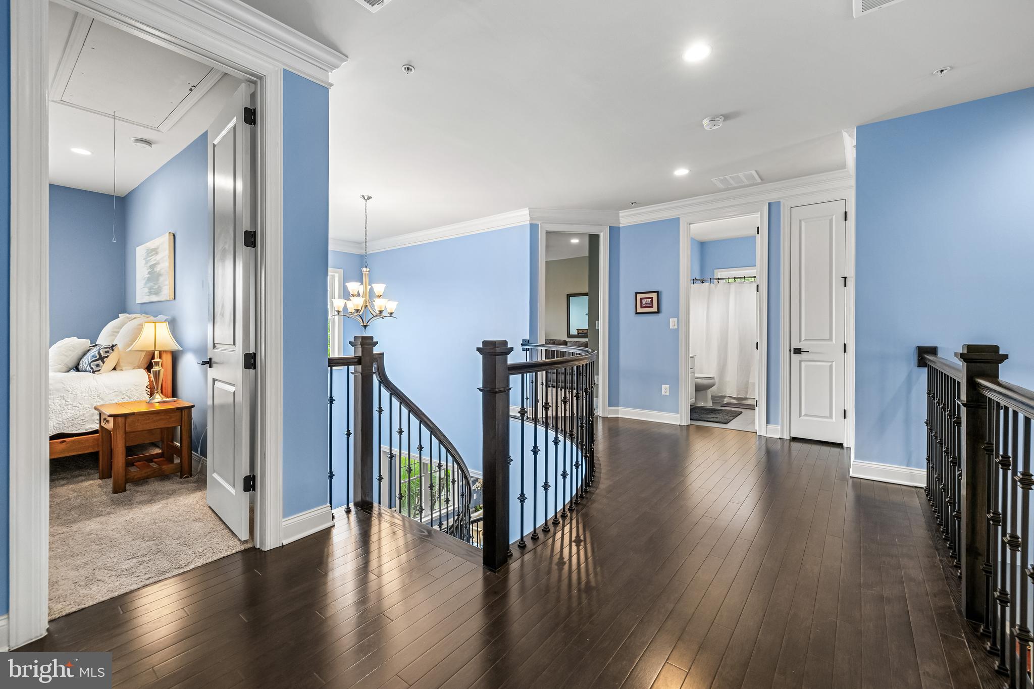 14309 Oak Meadow Road Baldwin, MD 21013 - Photo 44 of 102 a view of a hallway with wooden floor windows and livingroom view