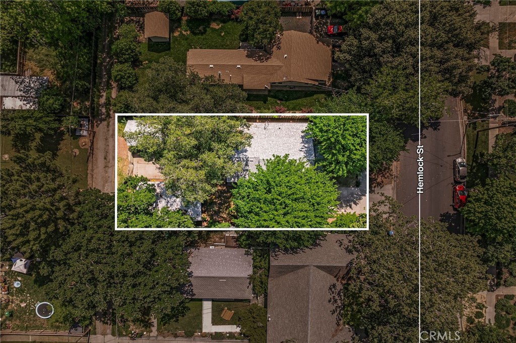 1617 Hemlock Street Chico, CA 95928 - Photo 51 of 60 an aerial view of house with yard