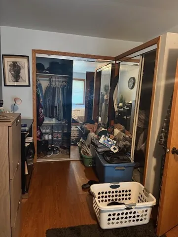 a living room with a couch and a table