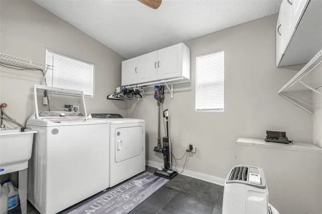 a room with storage and utility