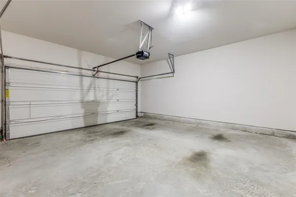 a view of a garage