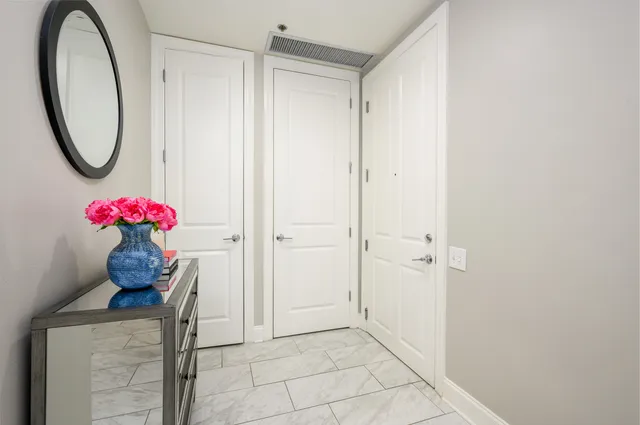 a view of a mirror in a house