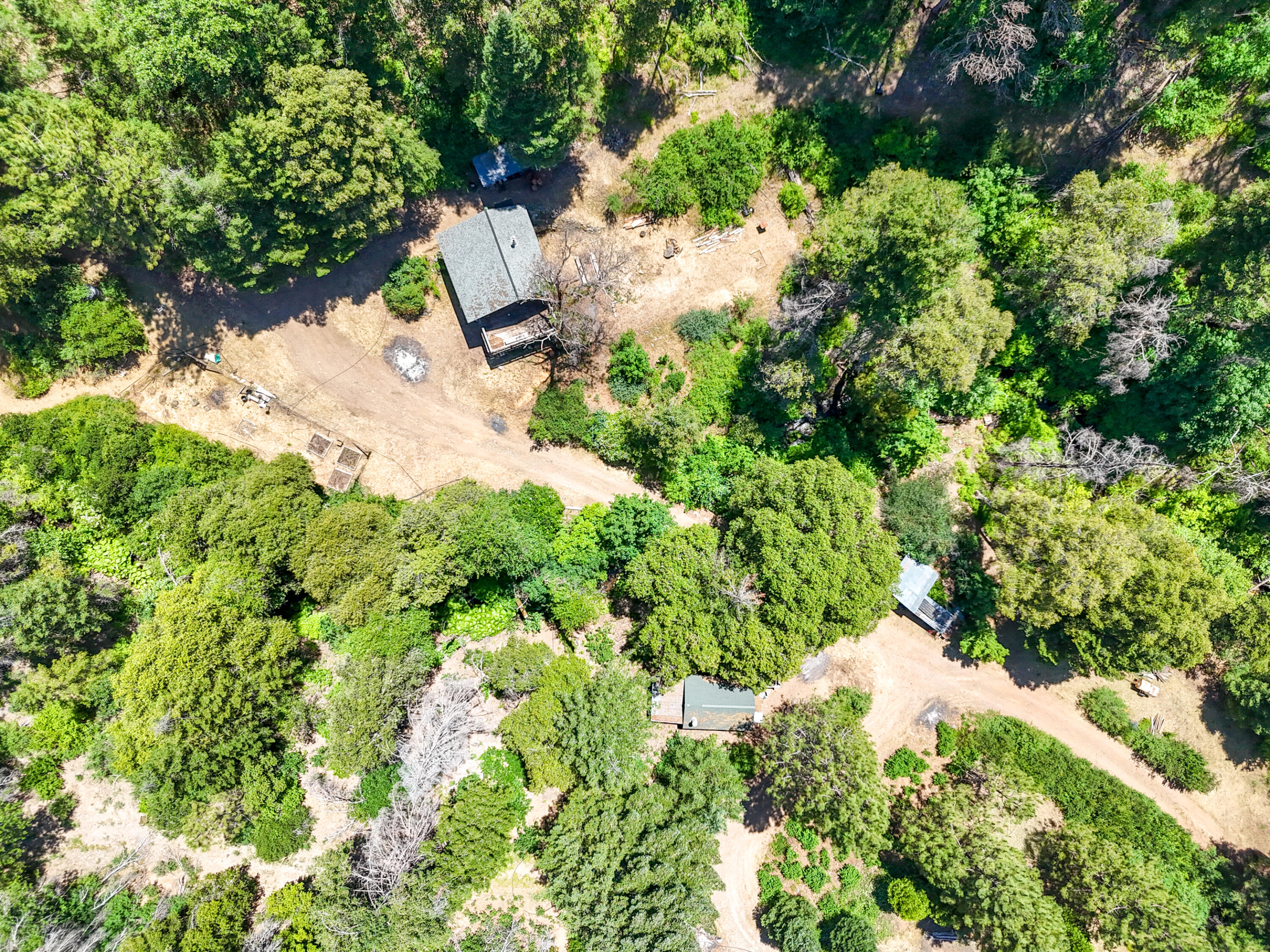 0 East Fork Road French Gulch, CA 96033 - Photo 64 of 78 an aerial view of residential house with outdoor space and trees all around