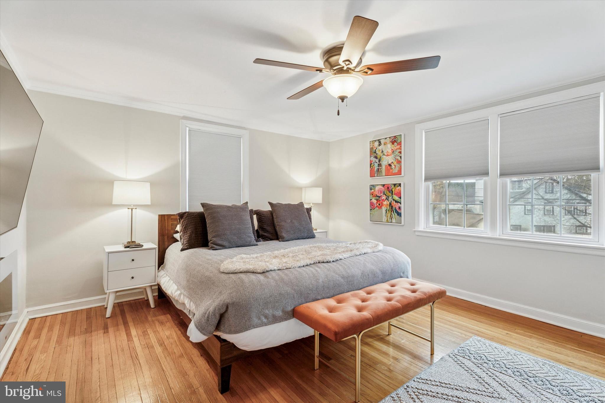 207 Fitzwilliams Road Bryn Mawr, PA 19010 - Photo 13 of 26 a bedroom with a bed and wooden floor