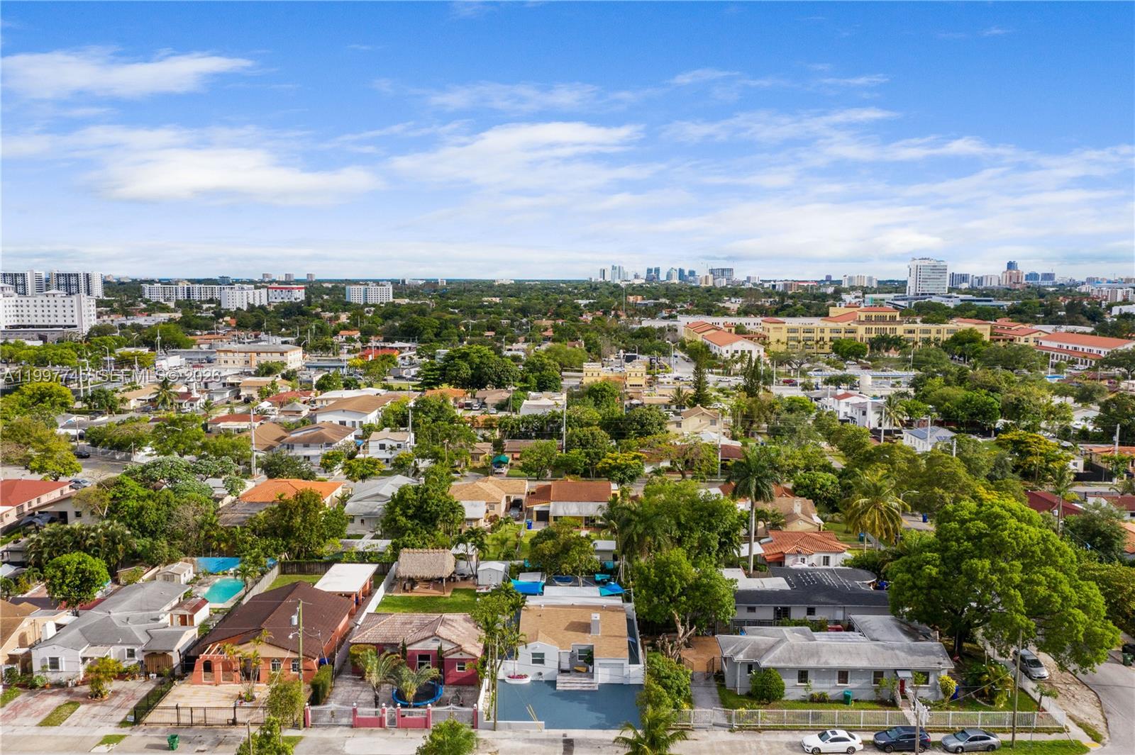 an aerial view of a city