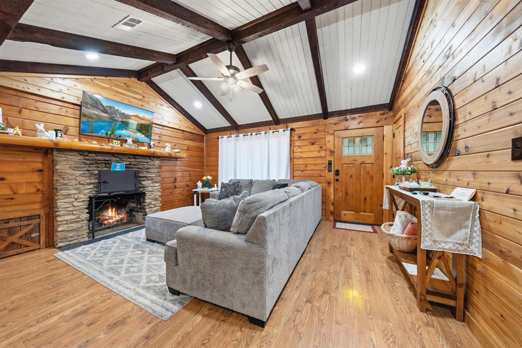 2731 Garrett Lane China Spring, TX 76633 - Photo 20 of 36 a living room with furniture and a fireplace