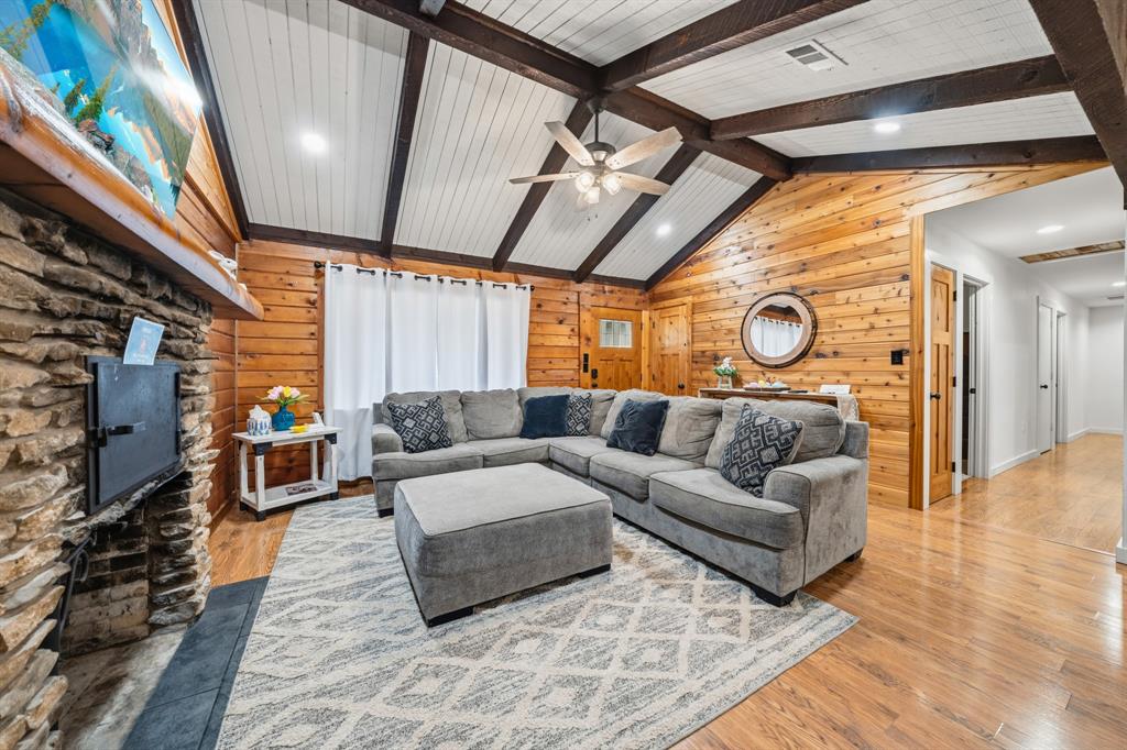 2731 Garrett Lane China Spring, TX 76633 - Photo 21 of 36 a living room with furniture and a fireplace