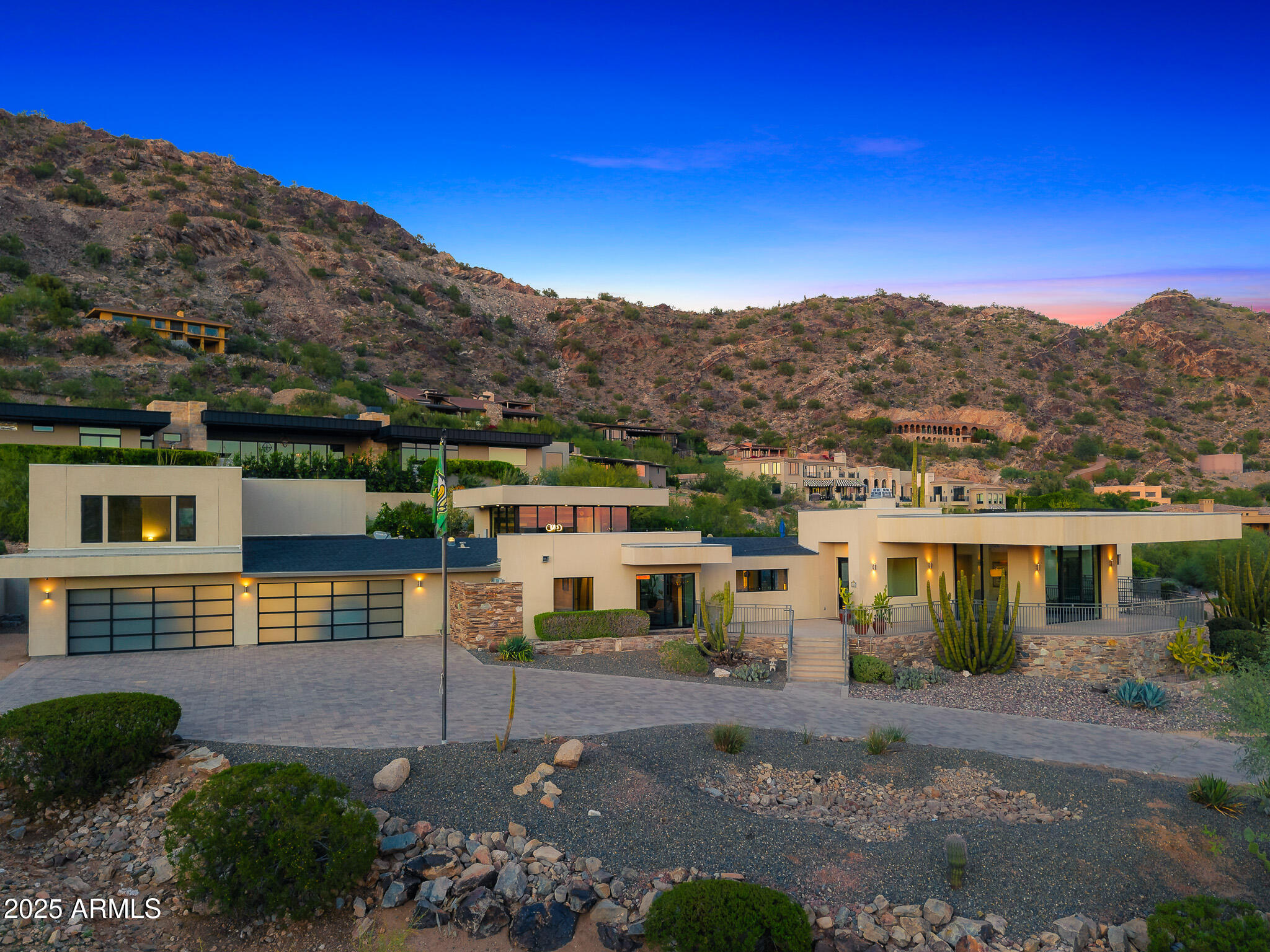 5826 East Indian Bend Road Paradise Valley, AZ 85253 - Photo 57 of 58 58front of property_aerial twilight