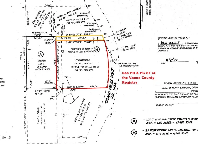 a view of outdoor space with trees all around