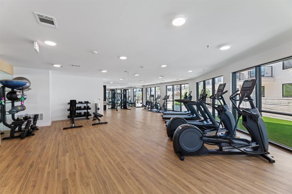 1701 Simond Avenue, Unit 611 Austin, TX 78723 - Photo 31 of 35 a view of a room with gym equipment and a large window