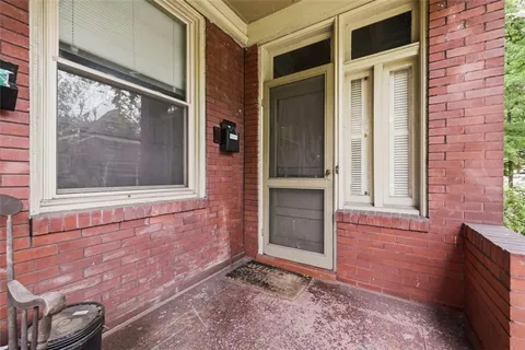 a view of front door of house