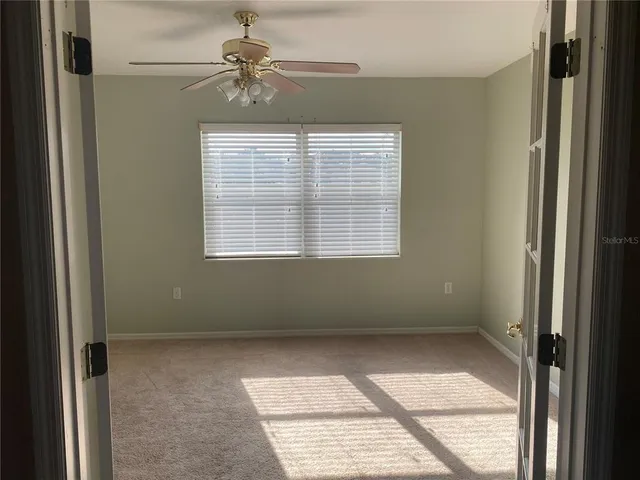 an empty room with a window