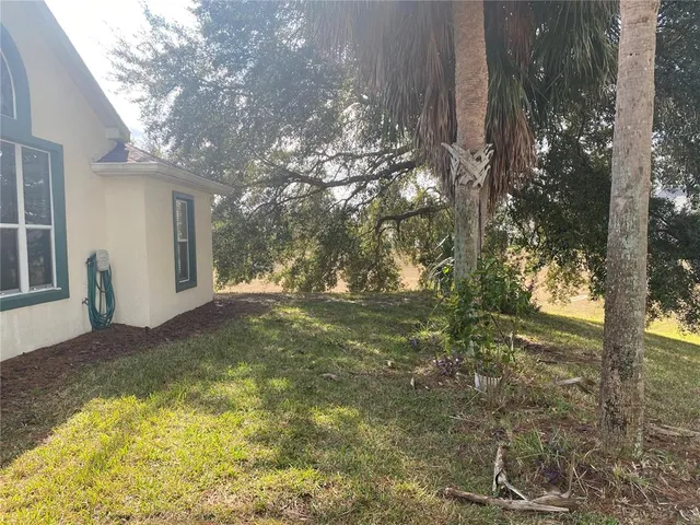 a view of yard with ocean view