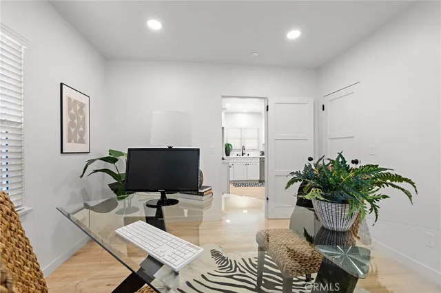 a view of a city with tall buildings