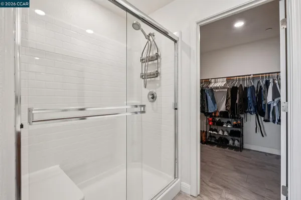 a view of a walk in closet